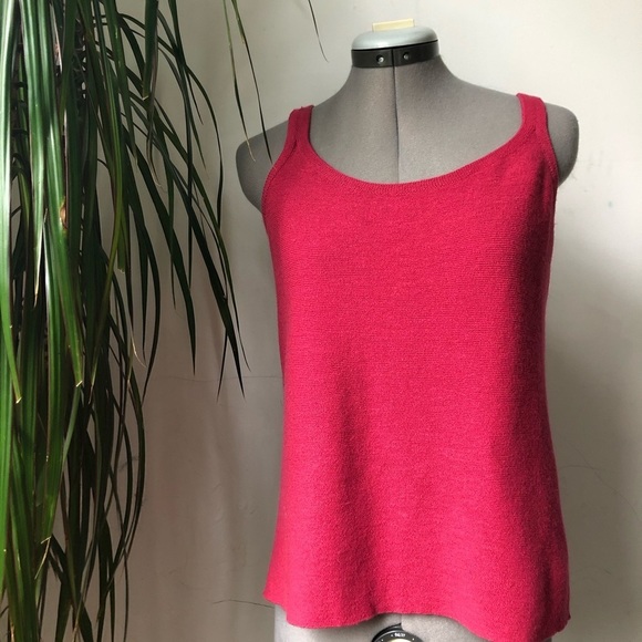 EILEEN FISHER Women’s Sleeveless 100% Wool Top in Red Size M - Picture 3 of 9